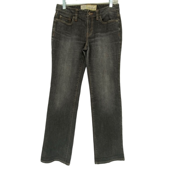 LOFT Denim - Ann Taylor Loft black faded original boot denim jeans women's sz 2